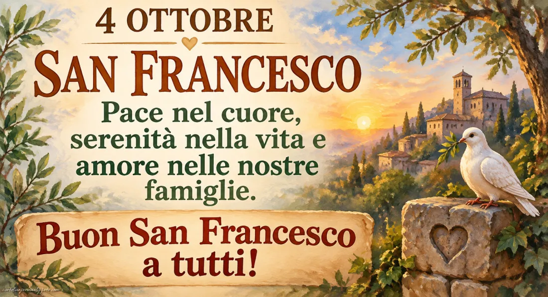 Immagini di Auguri per San Francesco – 4 Ottobre: 