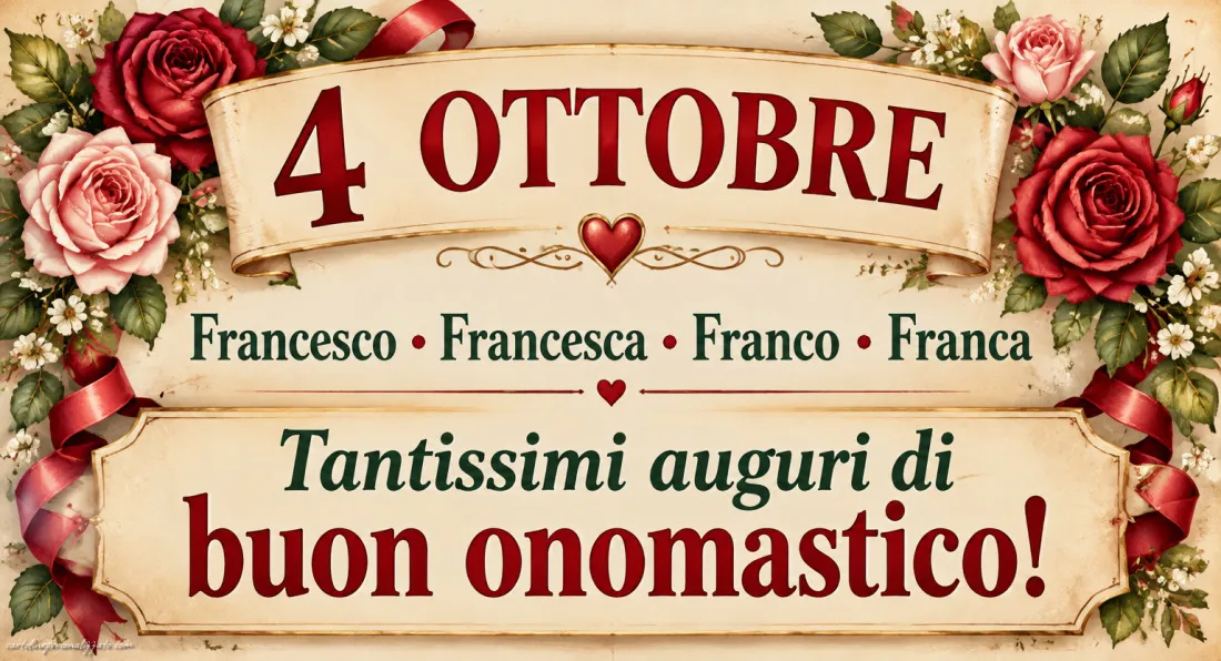 Immagini di Auguri per San Francesco – 4 Ottobre: 