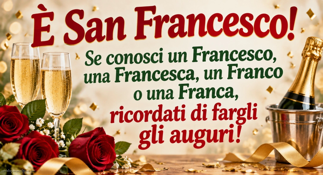Immagini di Auguri per San Francesco – 4 Ottobre: 