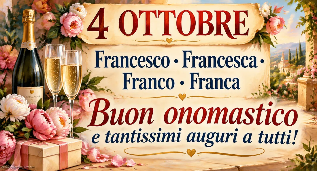 Immagini di Auguri per San Francesco – 4 Ottobre: 
