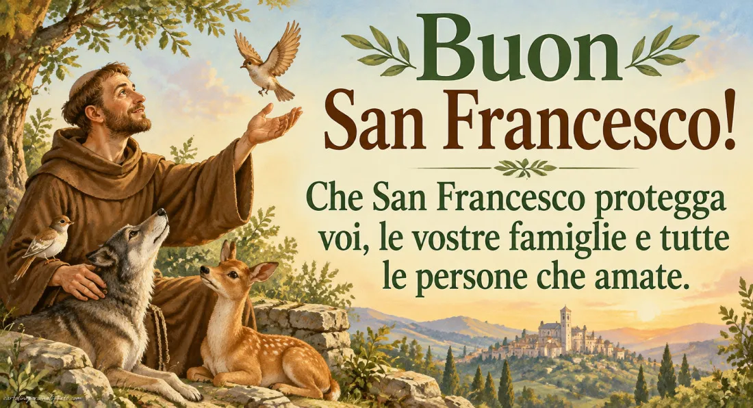 Immagini di Auguri per San Francesco – 4 Ottobre: 