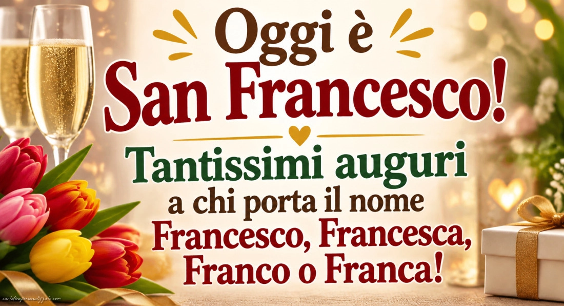Immagini di Auguri per San Francesco – 4 Ottobre: 