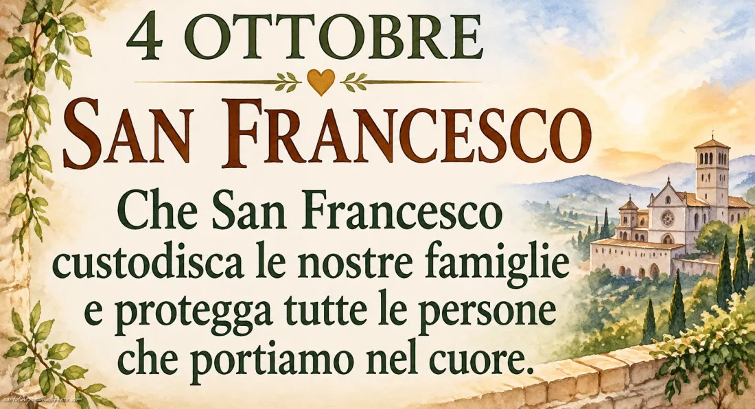 Immagini di Auguri per San Francesco – 4 Ottobre: 