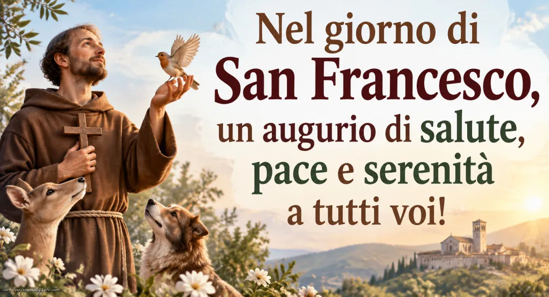 Immagini di Auguri per San Francesco – 4 Ottobre: 