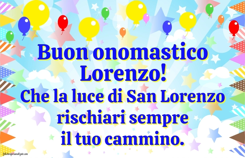 Auguri lorenzo immagini onomastico: Palloncini