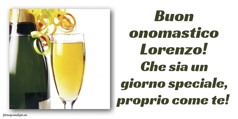 Auguri lorenzo immagini onomastico: Champagne