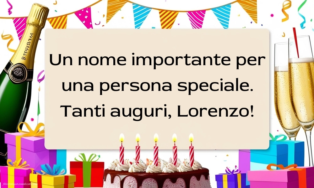 Auguri lorenzo immagini onomastico: Champagne e torta