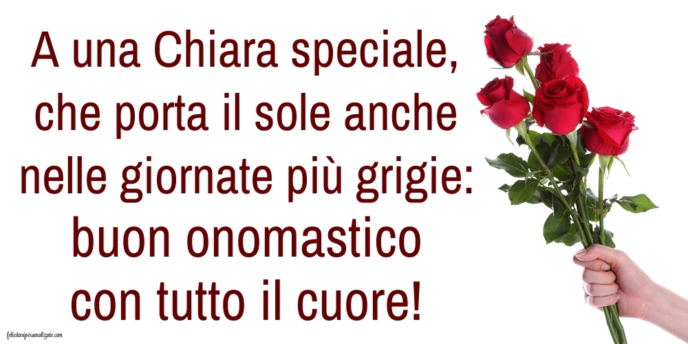 Auguri di buon onomastico chiara immagini: Fiori