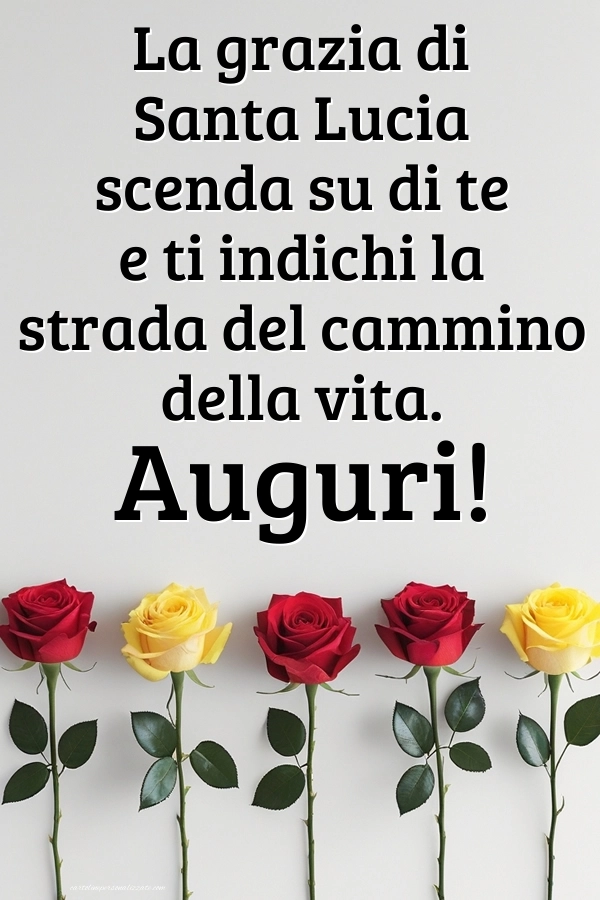Immagini Auguri Santa Lucia 13 Dicembre: Rose