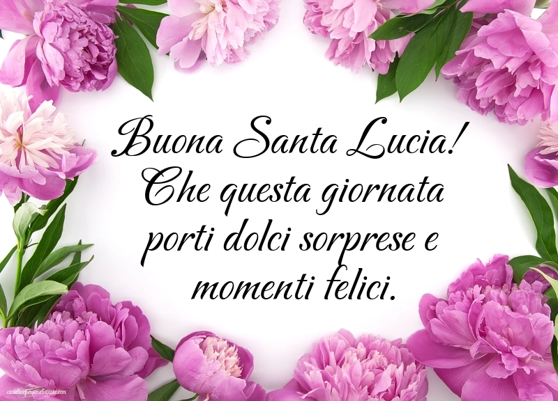 Immagini Auguri Santa Lucia 13 Dicembre: Fiori