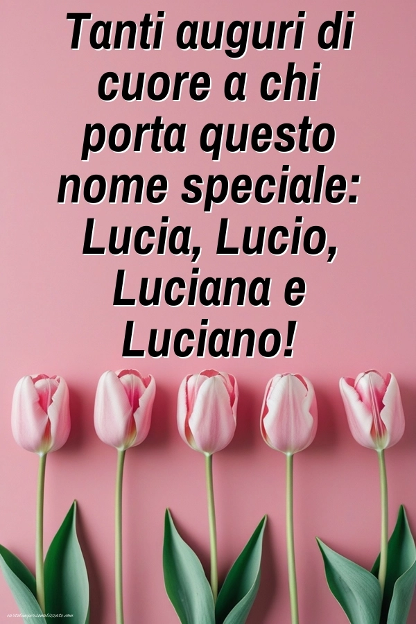 Cartoline Auguri Santa Lucia 13 Dicembre: Tulipani