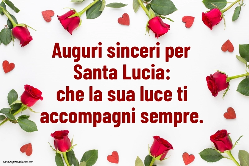 Auguri per Santa Lucia immagini: Rose