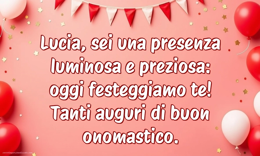 Cartoline Auguri Santa Lucia 13 Dicembre: Palloncini
