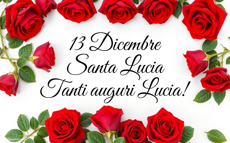 Auguri per Santa Lucia immagini: Rose
