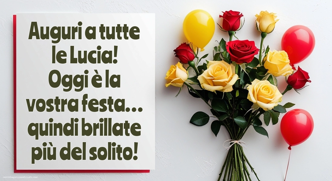 Immagini Auguri Santa Lucia 13 Dicembre: Rose e cuori