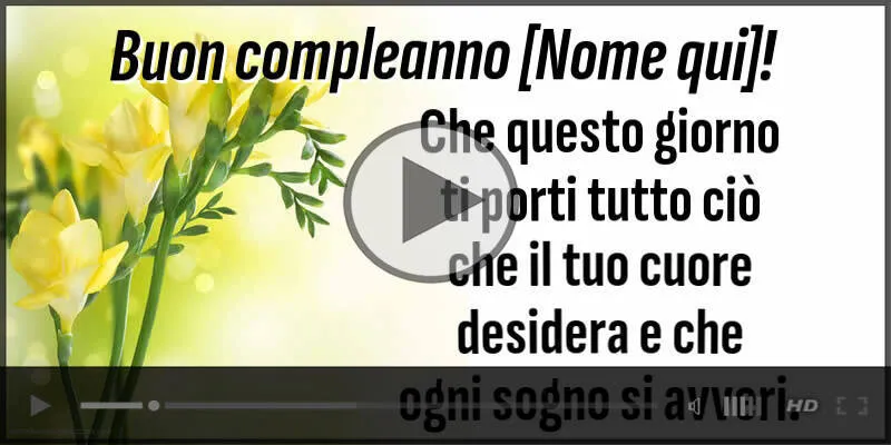 Auguri musicali con fiori per le donne: Buon compleanno! | Cartoline musicali di compleanno
